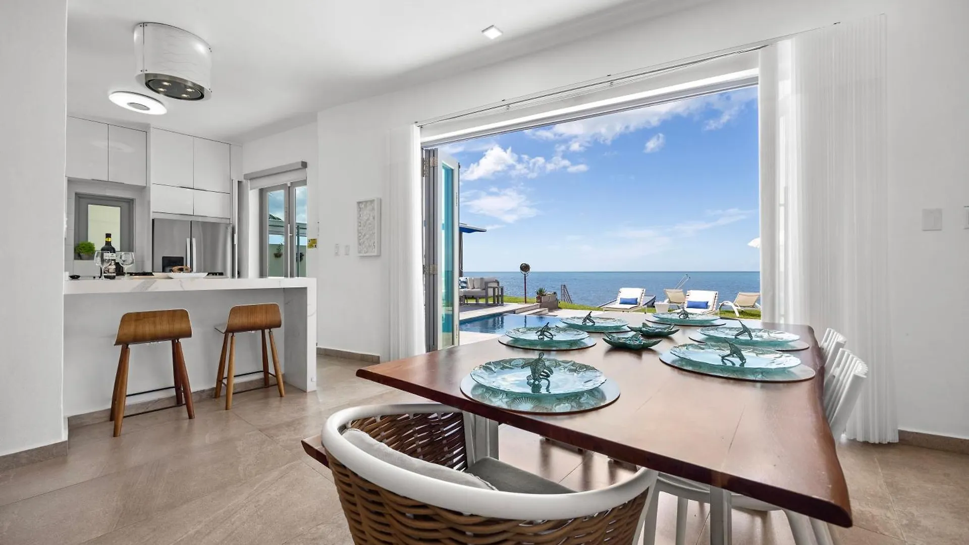 Ocean Front Luxury Villa With Pier And Heated Pool - Self Check In - Vj1 カボ・ロホ プエルトリコ